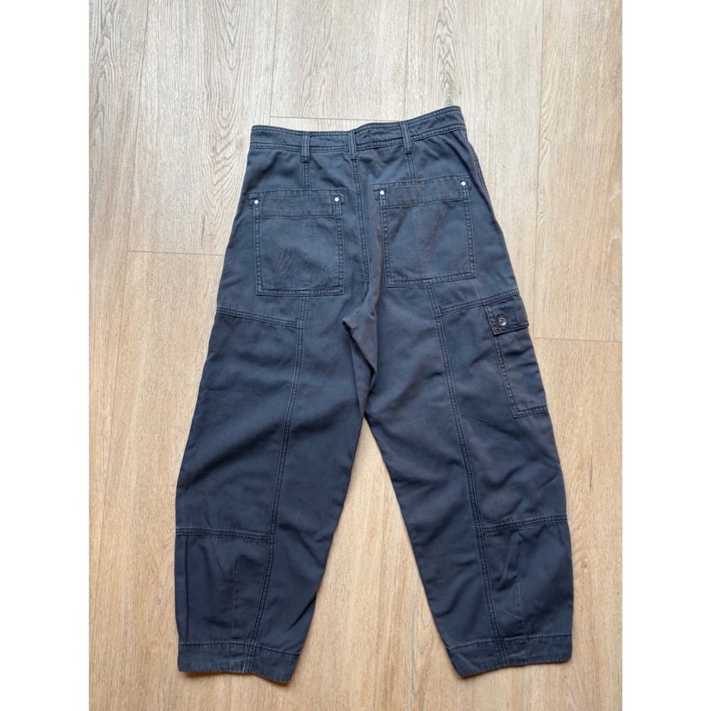 Anthropologie The Carson Utility Barrel High Rise Cargo Baggy Pants Black - Picture 3 of 10